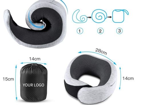 Memory Foam Oogmasker en nekkussenset Draagbare koeling U Design Reiskussen