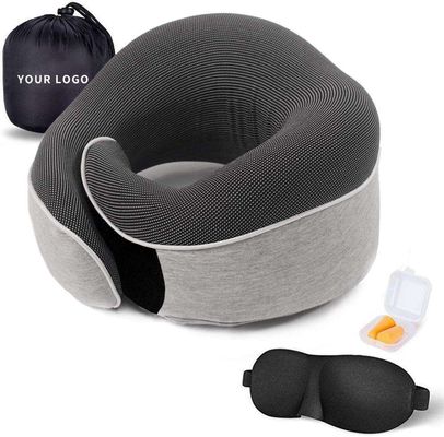 Memory Foam Oogmasker en nekkussenset Draagbare koeling U Design Reiskussen