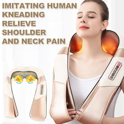 U-vormige kneedende schouderhalsmassage kussen met verwarming en infrarood fysiotherapie