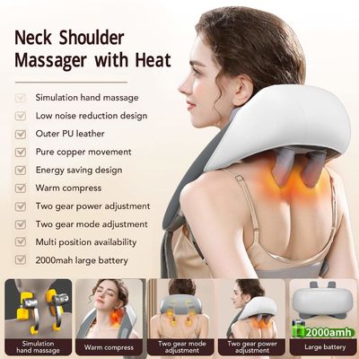 Naakmassageapparaat U-vorm Shiatsu Kneading Back Vermoeidheid Cervicale verwarming Relaxatie