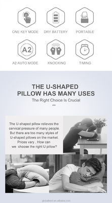 Gepersonaliseerde kleur Lichaamsnekmassage U-vormige vibratie massage kussen massagekussing