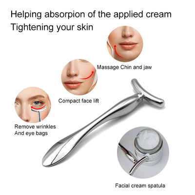 Gezichtsmassage gereedschap Elektrische massager stok voor het gezicht Metalen oogcrème Serum Mini-apparaat