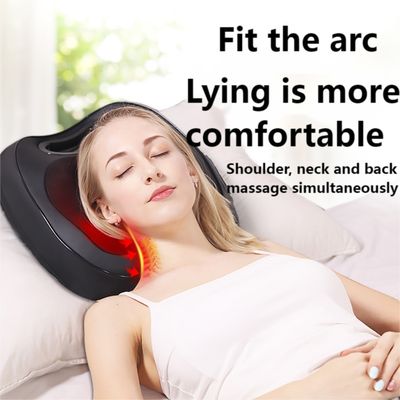Elektrisch diep Shiatsu nek schouder rug massage kussen met rollende kneedwarmte 8W massager