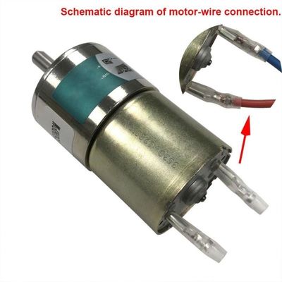 37 mm doorsnede versnellingsbak Grote koppelverlagende motor Duurzaam voor lange tijd 12V 150rpm