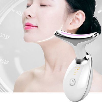 Gepersonaliseerde elektrische V-vormige neklift massager met fototherapie en verwarmde trillingen