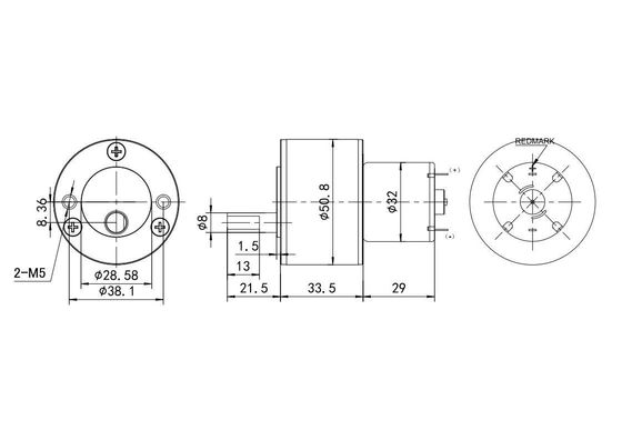 Schacht type D Schacht hoog koppel laag RPM 6v 12v borstel DC versnellingsmotoren met snelheidsregeling