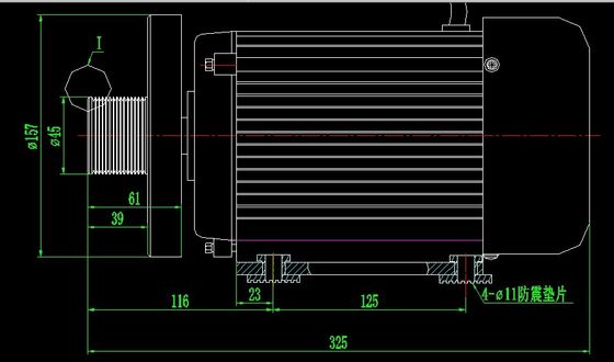 2.0HP wisselstroommotor voor loopbanden 220V/110V 180-4800 RPM Nominale frequentie 50Hz loopbanden