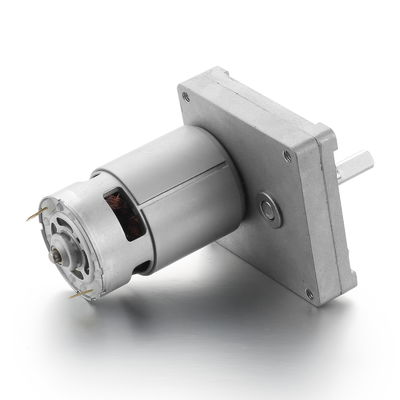 Zilveren 42 mm High Torque Square Spur Gear DC Motor 12V 24V 21.1W Gepoetste DC Gear Motor