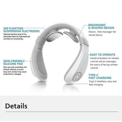Innovatieve mini-elektrische nekmassager met intelligente afstandsbediening 18,5X17X6,5 cm