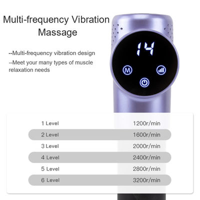 Gepersonaliseerd kleuren-LCD-scherm Handheld Percussion Massage Gun voor diepe weefselmassage