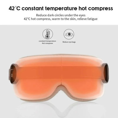 Draagbare oogmassager met warmte muziek oplaadbare thermische airbag compressie NW 42g