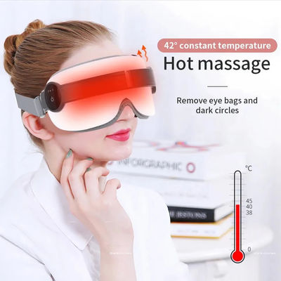 Draagbare oogmassager met warmte muziek oplaadbare thermische airbag compressie NW 42g