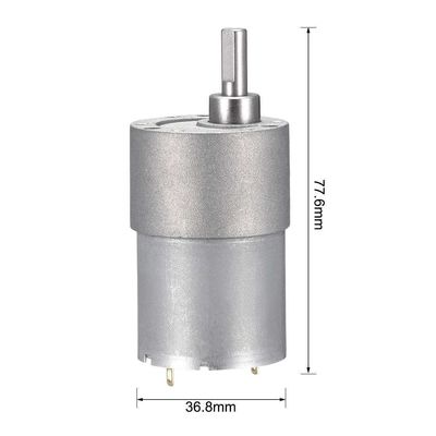 Pure Metal 24V DC-versnellingsmotor voor loopband Waterdicht Feature Versnellingsbereik 12-1600 r/min