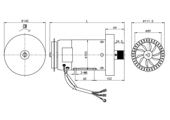 500w uitgangsvermogen loopband motor met borstel commutatie Super Energy Fitness Design