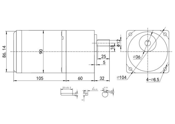 Versnellingsbaktype excentrische schachtversnellingsbak 40W 90mm 220V Spurversnellingsbak AC geborstelde motor voor wandboor