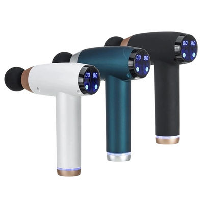 Deep Tissue Electric Massage Gun met 6 koppen 30 snelheden LCD display en USB opladen 1kg