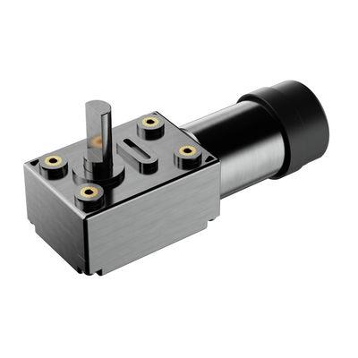65% efficiëntie Elektrische DC-motor met hoog koppel 24 V wormversnellingsmotor met reductieversnellingsrem