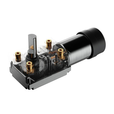 65% efficiëntie Elektrische DC-motor met hoog koppel 24 V wormversnellingsmotor met reductieversnellingsrem