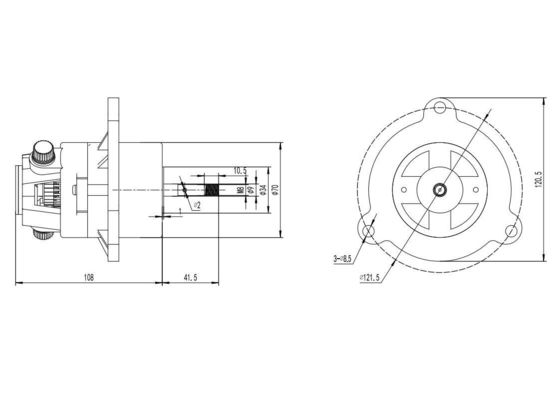 CCW en CW Rotatierichting 15w Asynchrone motor voor loopband met hoge snelheid 4000 tpm