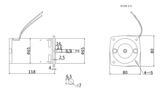 208-230 / 240 V AC Universal Motor 100W 50/60Hz 10000rpm High Speed 65mm loopband machine