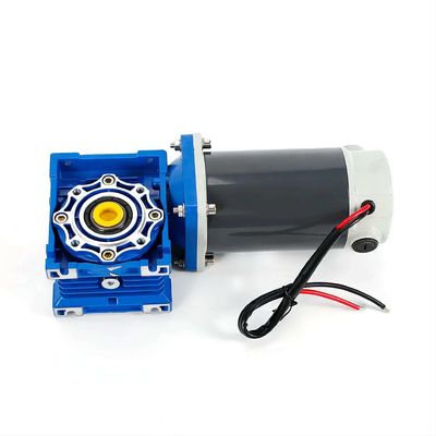 6w-300w Brush DC Electric Motor met NMRV Worm Gear Box 12V/24V/48V 60mm-104mm DC Motor