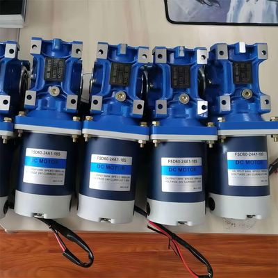 6w-300w Brush DC Electric Motor met NMRV Worm Gear Box 12V/24V/48V 60mm-104mm DC Motor