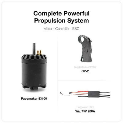 Permanente magneet 4kw Uitgangsvermogen Kleine borstelloze gelijkstroommotor voor elektrisch surfboard