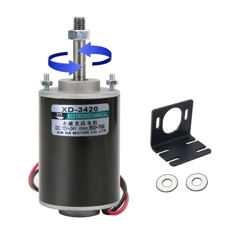 Borstelcommutatie Permanente magneetmotor met hoog koppel 30W 12V / 24V DIY-generatormotor