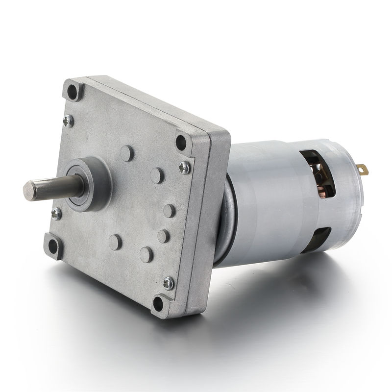 Zilveren 42 mm High Torque Square Spur Gear DC Motor 12V 24V 21.1W Gepoetste DC Gear Motor