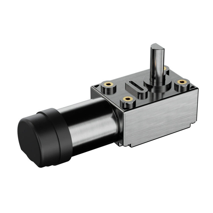 65% efficiëntie Elektrische DC-motor met hoog koppel 24 V wormversnellingsmotor met reductieversnellingsrem