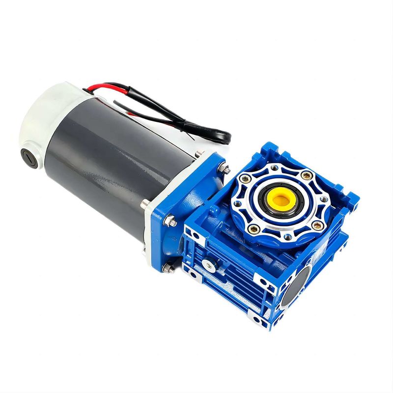 6w-300w Brush DC Electric Motor met NMRV Worm Gear Box 12V/24V/48V 60mm-104mm DC Motor